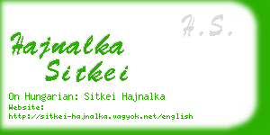 hajnalka sitkei business card